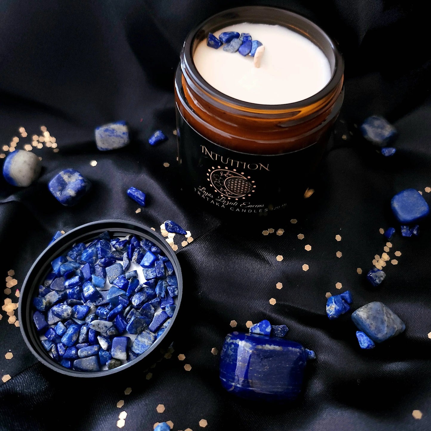 Bougie 'Intuition' - Lapis Lazuli Encens