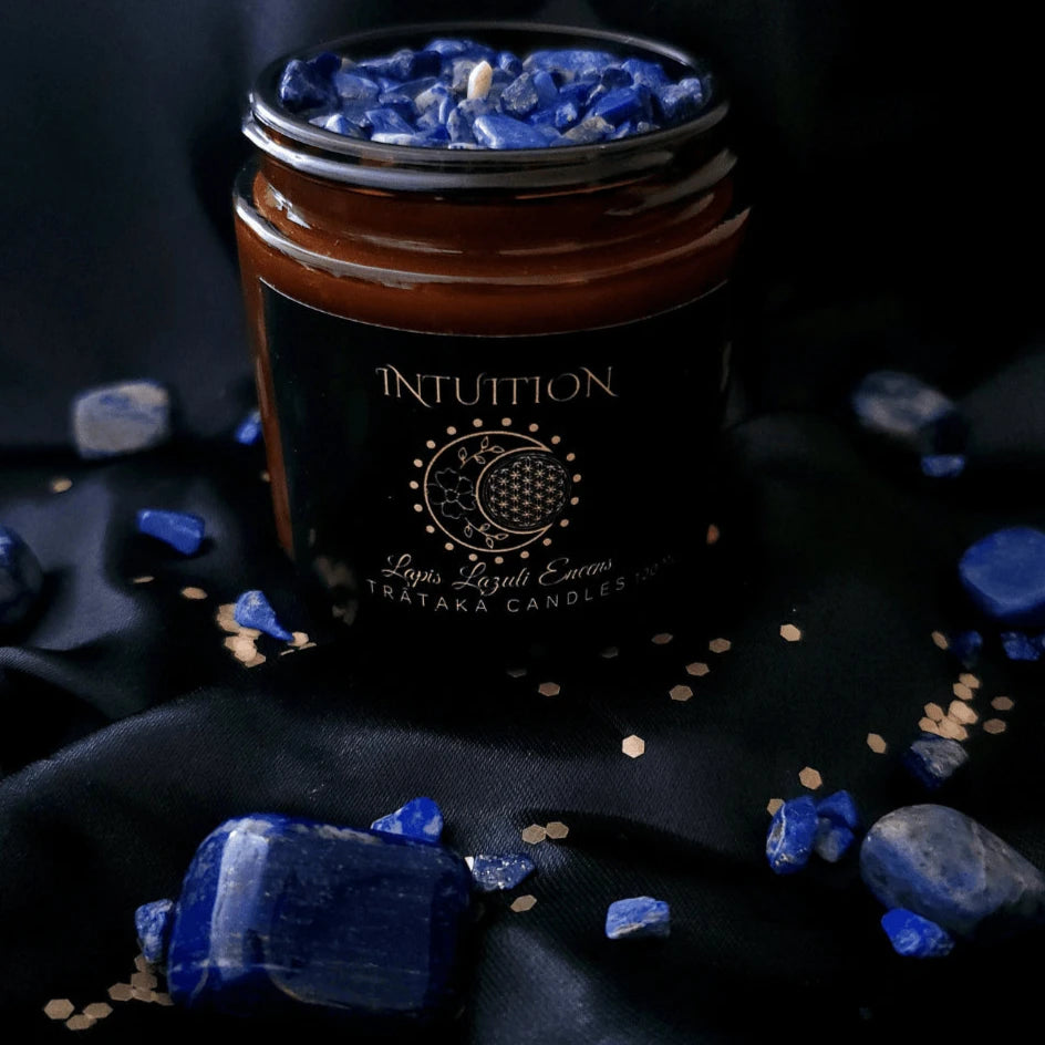 Bougie 'Intuition' - Lapis Lazuli Encens